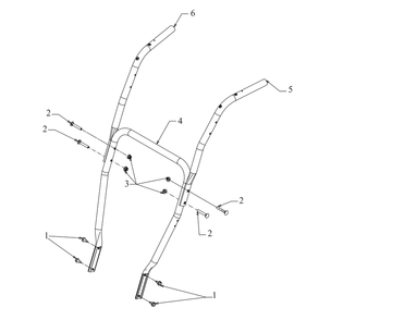 Handle Diagram and Parts List for 2X24-INCH (31AM6BVRB10)(2023) Cub Cadet Snow Blower